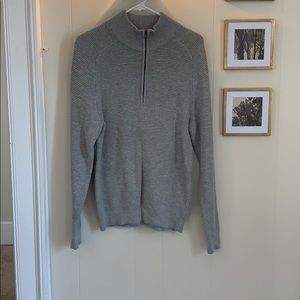 Gray Half-Zip Sweater